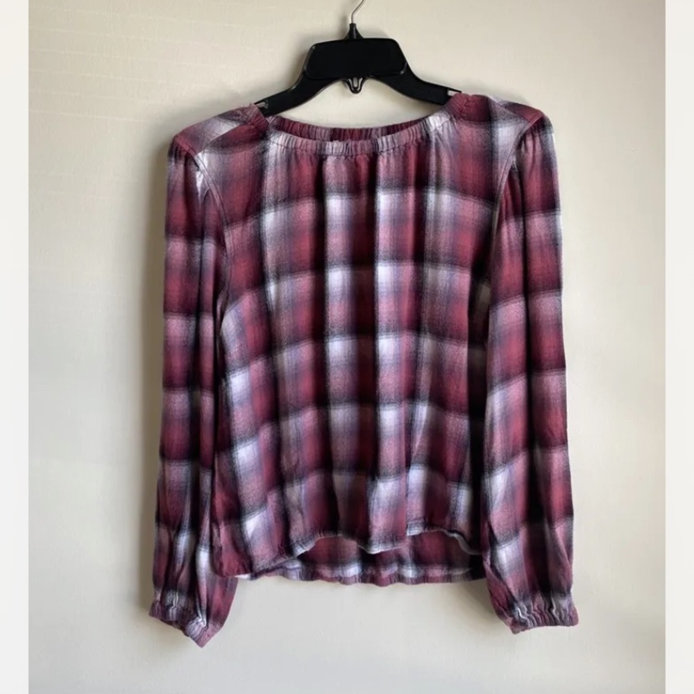 Berry Plaid Blouse by Cloth and Stone